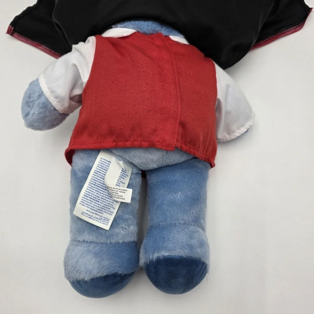 Build A Bear Vampire Blue Teddy Bear Fangs Dracula Shirt‎ and Cape NO PANTS